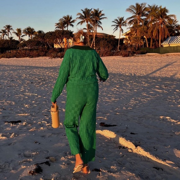 Cider Pants & Jumpsuits Nwt Cider Green Knit Sweater Pants Size Large Poshmark